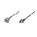 DIGITUS AK-440103-018-S - Netzanschlusskabel,  CEE 7/7 (Typ-F) - C5 St/Bu, 1.8m, H05VV-F3G 0.75qmm, schwarz