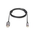 DIGITUS DA-70821 - USB-C - HDMI Adapter, 1,8 m 4K/30Hz, schwarz, Metallgehäuse