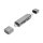 DIGITUS DA-70886 - Combo Card Reader Hub (USB-C+USB 3.0) 1x SD, 1x MicroSD, 1x USB 3.0, grau