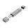 DIGITUS DA-70886 - Combo Card Reader Hub (USB-C+USB 3.0) 1x SD, 1x MicroSD, 1x USB 3.0, grau