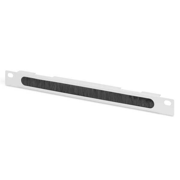 DIGITUS DN-10-ORG-1/2U - 254 mm (10") 0,5HE Kabelbürstenleiste 22x254x12 mm, Farbe Grau (RAL 7035)