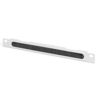 DIGITUS DN-10-ORG-1/2U - 254 mm (10") 0,5HE Kabelbürstenleiste 22x254x12 mm, Farbe Grau (RAL 7035)