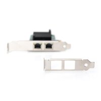 DIGITUS DN-10132 - Gigabit Ethernet PCI Express Card, 2-port 32-bit, low profile bracket, Intel chipset