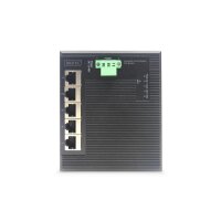DIGITUS DN-651126 - Industrial 5-Port Gigabit Flat Switch DIN rail, erweiterter Temperaturbereich