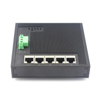 DIGITUS DN-651126 - Industrial 5-Port Gigabit Flat Switch DIN rail, erweiterter Temperaturbereich