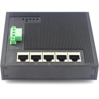 DIGITUS DN-651126 - Industrial 5-Port Gigabit Flat Switch DIN rail, erweiterter Temperaturbereich