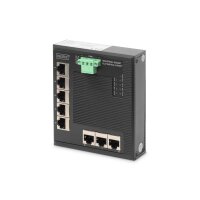 DIGITUS DN-651127 - Industrial 8-Port Gigabit Flat Switch...