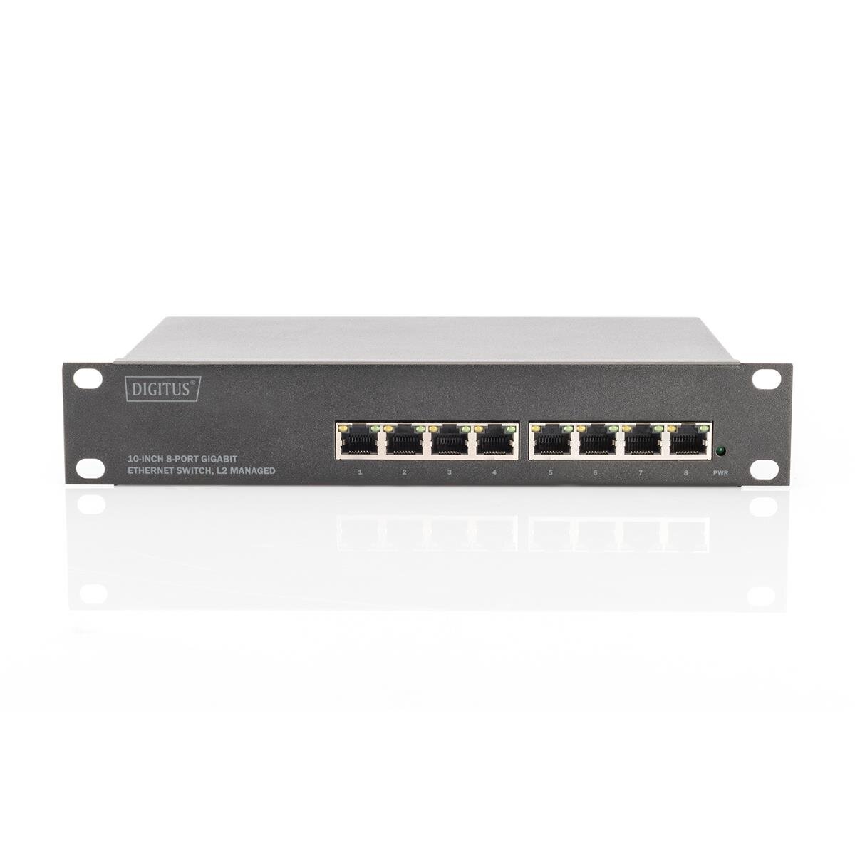 DIGITUS DN-80117 - L2 managed Gigabit Ethernet Switch 8-Anschluss, 10 Zoll