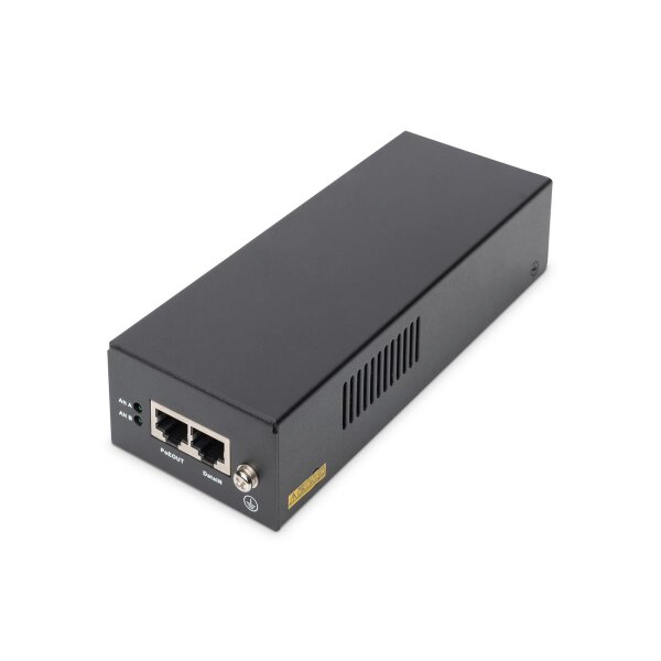 DIGITUS DN-95109 - Gigabit Ethernet PoE++ Injector, 802.3bt Power pins: 4/5(+),7/8(-) and 3/6(+), 1/2(-), 85W