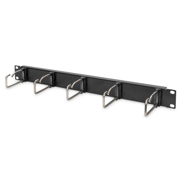 DIGITUS DN-97667 - 1HE Kabelrangierpanel 5x Stahlringe 40x75 mm, schwarz (RAL 9005)