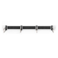 DIGITUS DN-97668 - 1HE Kabelrangierpanel mit Bürstenleiste 4x Stahlringe 40x75 mm, grau (RAL 7035)