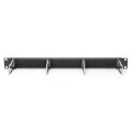 DIGITUS DN-97669 - 1HE Kabelrangierpanel mit Bürstenleiste 4x Stahlringe 40x75 mm, schwarz (RAL 9005)