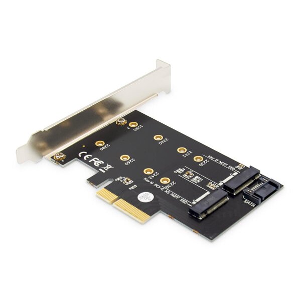 DIGITUS DS-33170 - M.2 NGFF/NVMe SSD PCIexpress Add-On card supports B, M and B+M Key, size 80,60,42 and 30mm
