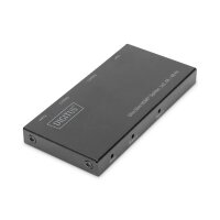 DIGITUS DS-45322 - Ultra Slim HDMI Splitter, 1x2, 4K/60Hz HDR, HDCP 2.2, 18 Gbps, Micro USB Power