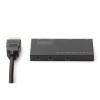 DIGITUS DS-45322 - Ultra Slim HDMI Splitter, 1x2, 4K/60Hz HDR, HDCP 2.2, 18 Gbps, Micro USB Power