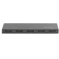 DIGITUS DS-45323 - Ultra Slim HDMI Splitter, 1x4, 4K/60Hz HDR, HDCP 2.2, 18 Gbps, Micro USB Power