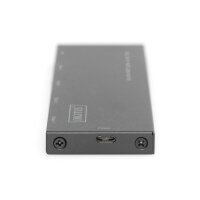 DIGITUS DS-45323 - Ultra Slim HDMI Splitter, 1x4, 4K/60Hz HDR, HDCP 2.2, 18 Gbps, Micro USB Power