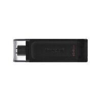 Kingston DataTraveler 70 - 64 GB - USB Typ-C - 3.2 Gen 1 (3.1 Gen 1) - Kabel - 7 g - Schwarz
