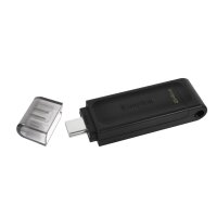 Kingston DataTraveler 70 - 64 GB - USB Typ-C - 3.2 Gen 1 (3.1 Gen 1) - Kabel - 7 g - Schwarz