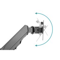 DIGITUS DA-90396 - Single Gasdruckfeder Monitor Wand-Halter 17-32", 8 kg (max.), schwarz