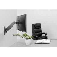 DIGITUS DA-90396 - Single Gasdruckfeder Monitor Wand-Halter 17-32", 8 kg (max.), schwarz