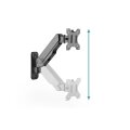 DIGITUS DA-90396 - Single Gasdruckfeder Monitor Wand-Halter 17-32", 8 kg (max.), schwarz