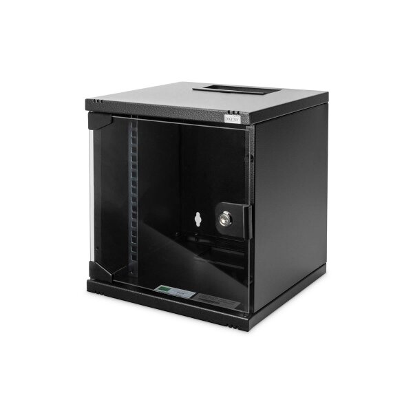 DIGITUS DN-10-06U-B - 254 mm (10") 6HE Wandgehäuse 330x312x300 mm, Farbe Schwarz (RAL 9005)