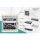 DIGITUS DN-10-SET-1 - 10 Zoll Netzwerk Set, inkl. 6HE Wandgehäuse, grau Fachboden, PDU, 8-Port Switch, CAT 6 Patch Panel