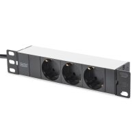DIGITUS DN-10-SET-2 - 10 Zoll Netzwerk Set, inkl. 9HE Wandgehäuse, grau Fachboden, PDU, 8-Port Switch, CAT 6 Patch Panel