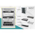 DIGITUS DN-10-SET-2 - 10 Zoll Netzwerk Set, inkl. 9HE Wandgehäuse, grau Fachboden, PDU, 8-Port Switch, CAT 6 Patch Panel