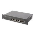 DIGITUS DN-10-SET-2 - 10 Zoll Netzwerk Set, inkl. 9HE Wandgehäuse, grau Fachboden, PDU, 8-Port Switch, CAT 6 Patch Panel