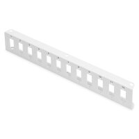 DIGITUS DN-96802M-2 - Adapterplatte für DN-96800M-2, grau (RAL 7035) 12x SC-DX, LC-QD