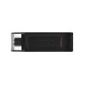Kingston DataTraveler 128GB USB-C 3.2 Gen 1 70 - 128 GB - USB Typ-C - 3.2 Gen 1 (3.1 Gen 1) - Kappe - 7 g - Schwarz