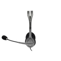 Logitech LGT-H110 - Kabelgebunden - Büro/Callcenter - 20 - 20000 Hz - 74 g - Kopfhörer - Schwarz - Silber