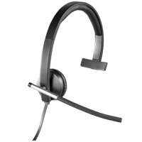 Logitech USB Headset Mono H650e - Kopfhörer - Kopfband - Büro/Callcenter - Schwarz - Grau - Monophon - Verkabelt
