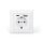 DIGITUS DA-70615 - Steckdose 1x Schutzkontakt,1x USB,1x Type C 5 V 2.8 A, Eingang: AC 250V 50Hz, RAL 9003