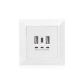 DIGITUS DA-70618 - Steckdose 2x USB, 1x USB Type C 5V 3.1A, Eingang: AC250V 50HZ,RAL 9003