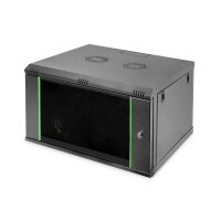 DIGITUS DN-19-07U-6/6-EC-SW - 7HE Wandgehäuse 385x600x600 mm, Farbe Schwarz (RAL 9005),