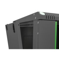 DIGITUS DN-19-07U-6/6-EC-SW - 7HE Wandgehäuse 385x600x600 mm, Farbe Schwarz (RAL 9005),