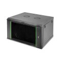 DIGITUS DN-19-07U-6/6-EC-SW - 7HE Wandgehäuse 385x600x600 mm, Farbe Schwarz (RAL 9005),