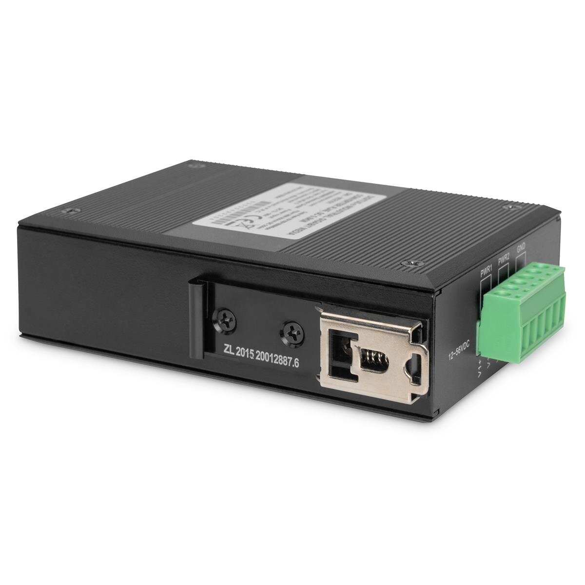 DIGITUS DN-652101 - Industrieller Gigabit Medien Konverter 10/100/1000BaseT zu 1000Base-SX SC, 0.5km,