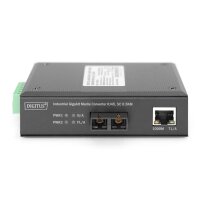 DIGITUS DN-652101 - Industrieller Gigabit Medien Konverter 10/100/1000BaseT zu 1000Base-SX SC, 0.5km,