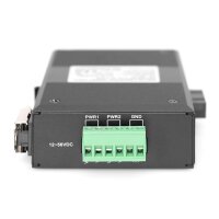 DIGITUS DN-652101 - Industrieller Gigabit Medien Konverter 10/100/1000BaseT zu 1000Base-SX SC, 0.5km,