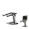 Neomounts NSLS200 Laptop-Halterung 10-17" - höhenverstellbar - faltbar - kompakt - universal - Laptop-Ständer - Silber - Kunststoff - 25,4 cm (10") - 43,2 cm (17") - 254 - 431,8 mm (10 - 17")