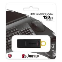 Kingston DataTraveler Exodia - 128 GB - USB Typ-A - 3.2 Gen 1 (3.1 Gen 1) - Kappe - 11 g - Schwarz