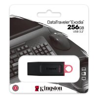 Kingston DataTraveler Exodia – USB 3.2 USB-Stick - 256 GB - USB Typ-A - 3.2 Gen 1 (3.1 Gen 1) - Kappe - 11 g - Schwarz - Pink