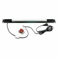 Intellinet LED-Leuchte 1 HE für 19"-Schränke - LED-Licht auf 19"-Leiste zur horizontalen Montage - 1 HE - 11 W - 1,8 m Stromkabel - Aluminium - LED-Systemleuchte - Schwarz - Aluminium - 1U - 1,8 m - -25 - 70 °C