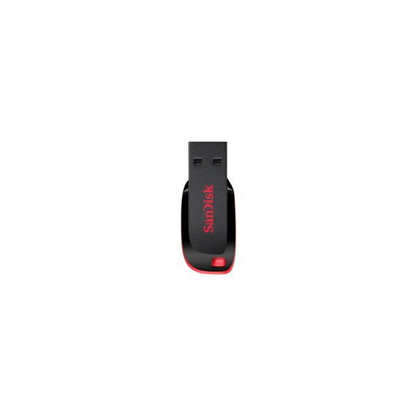 SanDisk Cruzer Blade - 16 GB - USB Typ-A - 2.0 - Ohne Deckel - 2,5 g - Schwarz - Rot