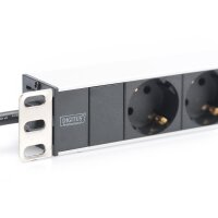 DIGITUS DN-95401 - 1HE Aluminium PDU, Rack Mount, 8x Schutzkontakt 16A, 4000W, 250VAC 50/60Hz,