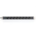 DIGITUS DN-95401 - 1HE Aluminium PDU, Rack Mount, 8x Schutzkontakt 16A, 4000W, 250VAC 50/60Hz,